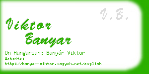 viktor banyar business card
